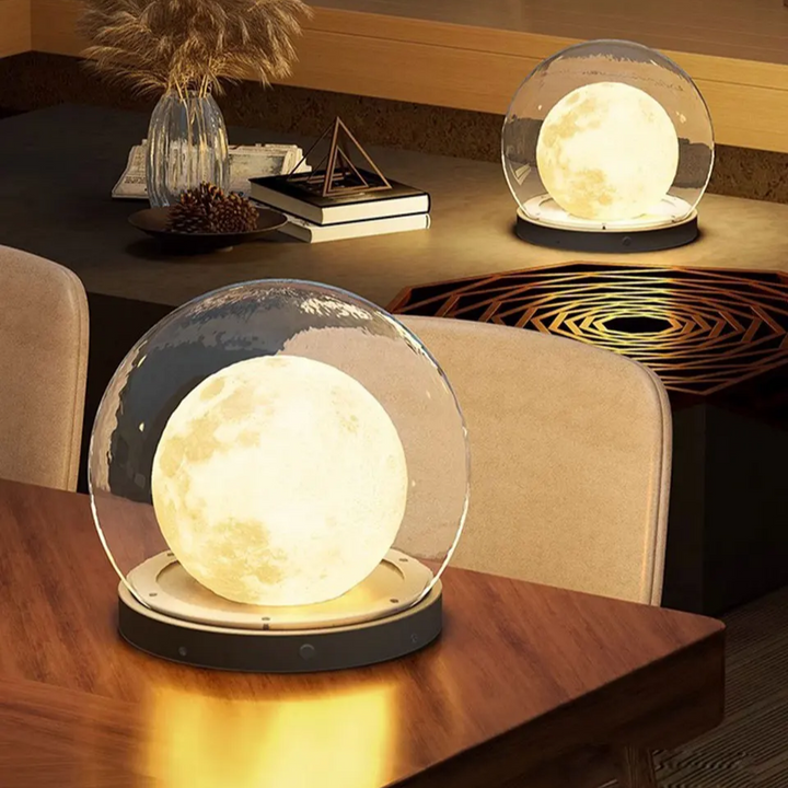 Éclairage jardin Lune, luminaire extérieur design pour une ambiance douce et contemporaine.