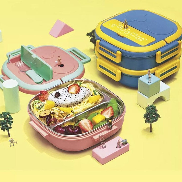 Lunch box isotherme rose 500ml pour enfant. Repas frais/chauds garantis à l'école, idéal pour les déjeuners.