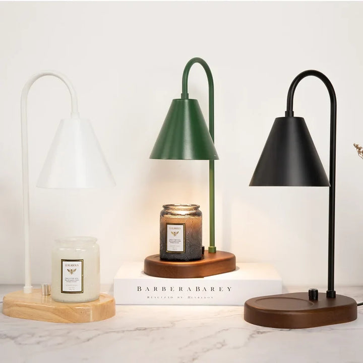 Chauffe-cire électrique sécurisé sans flamme, design moderne pour diffuser bougies parfumées.