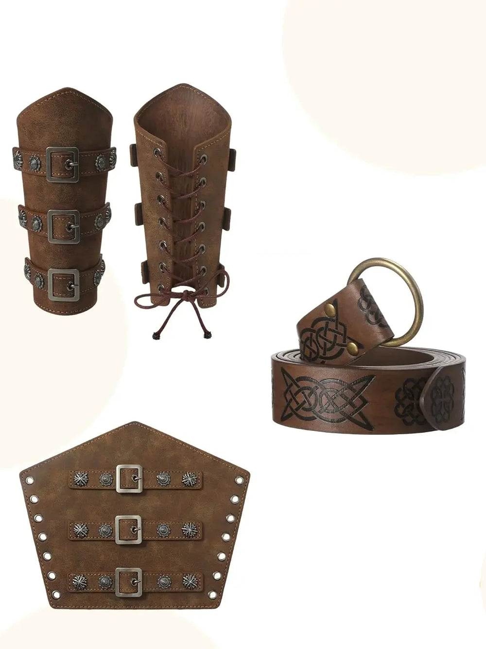 Costume Viking médiéval homme, prêt pour l'aventure : guerrier nordique avec hache, idéal cosplay & fête.
