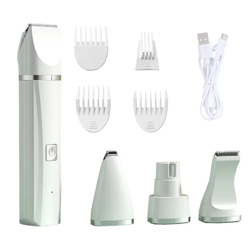 Tondeuse silencieuse sans fil pour toilettage chien/chat, coupe poils douce et efficace. Réduit le stress des animaux.