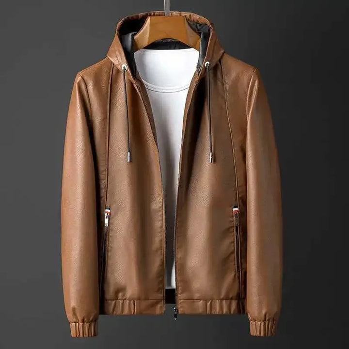 Blouson homme décontracté avec capuche, coupe moderne. Parfait pour un style urbain élégant au quotidien.