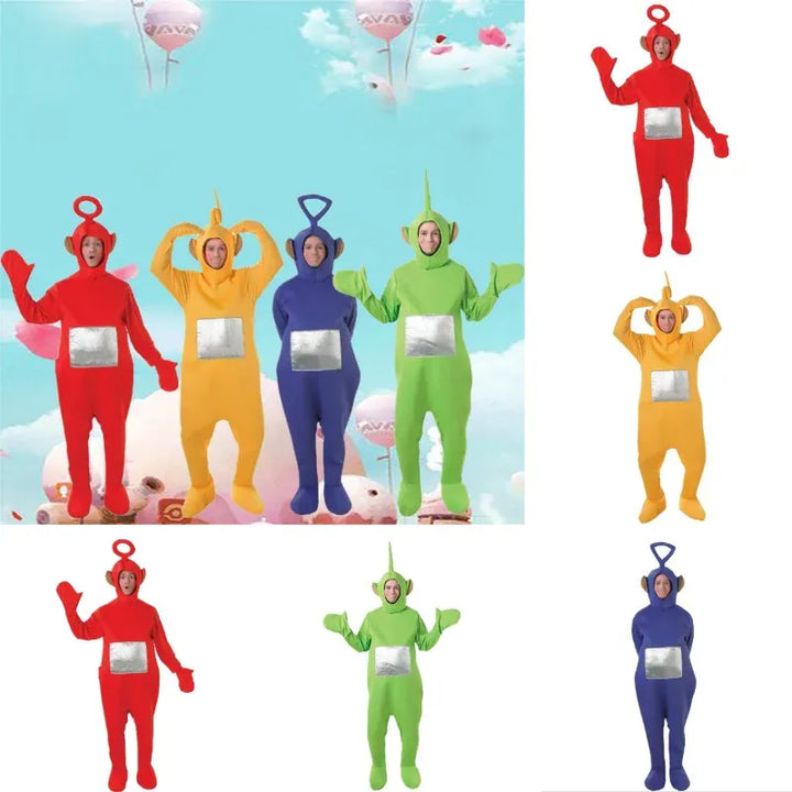 Déguisement Teletubbies adulte unisexe, idéal pour cosplay festif, soirée à thème ou carnaval rétro.