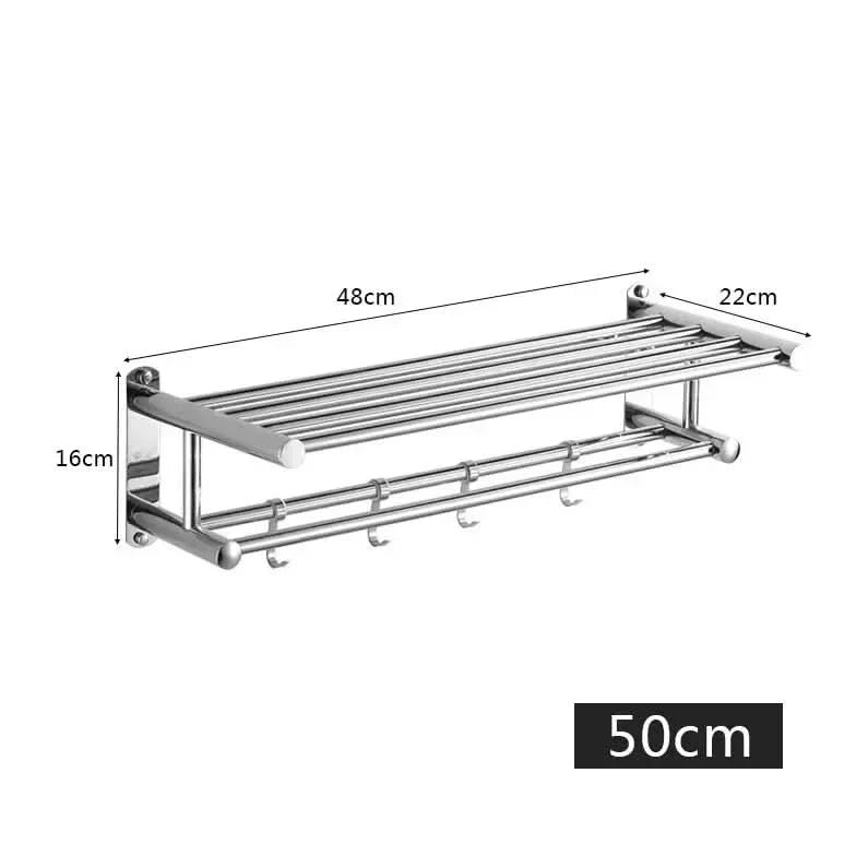 Porte-serviettes design en acier inoxydable, élégant et moderne, pour optimiser l'espace de votre salle de bain.