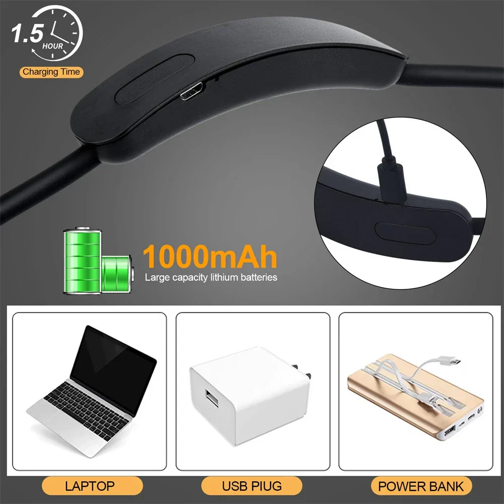 Lampe LED portable et sans fil, rechargeable via USB, offrant un éclairage puissant pour toutes activités.