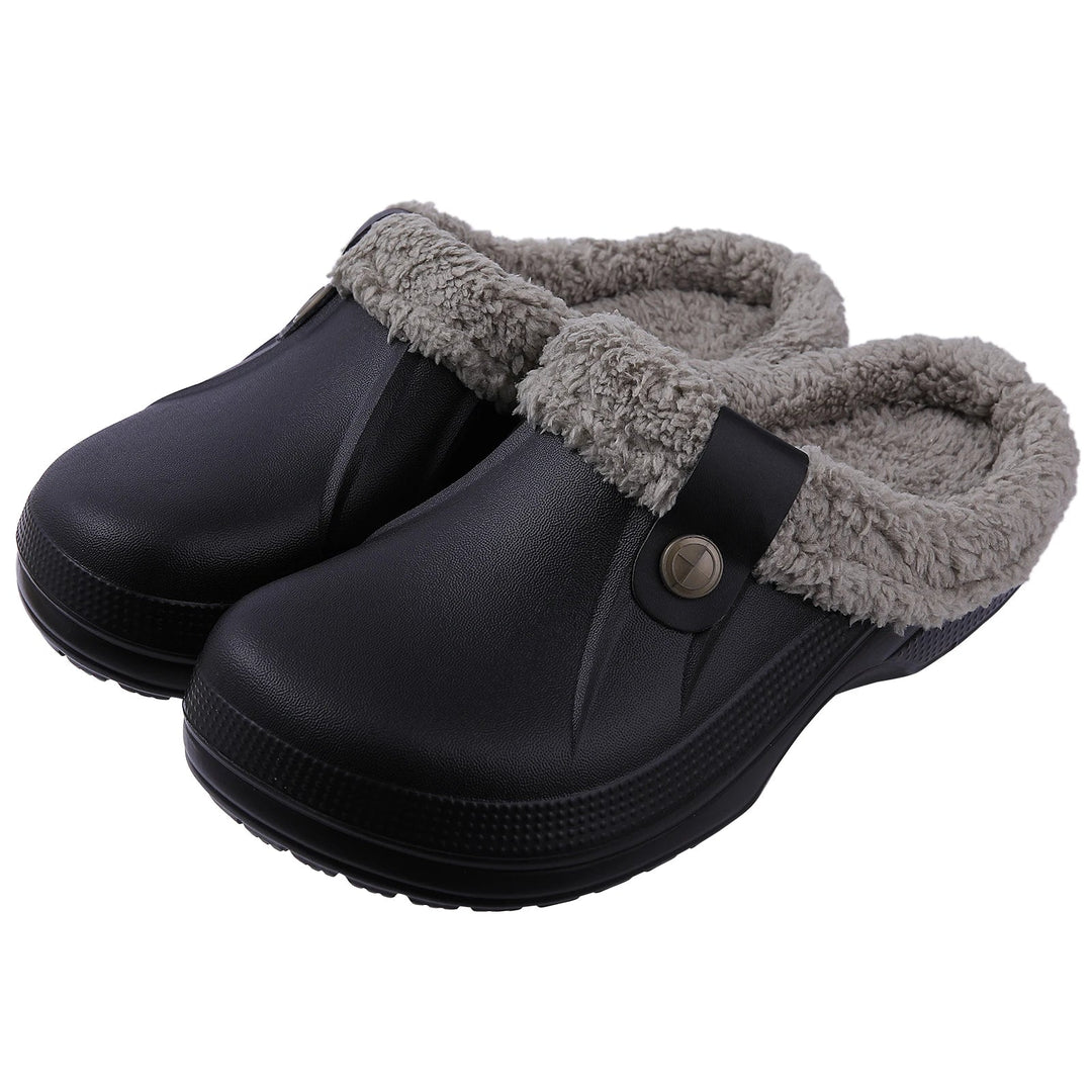 Sabots en EVA, doublure fourrure LuxuraFleece, imperméables et antidérapants pour l'hiver.