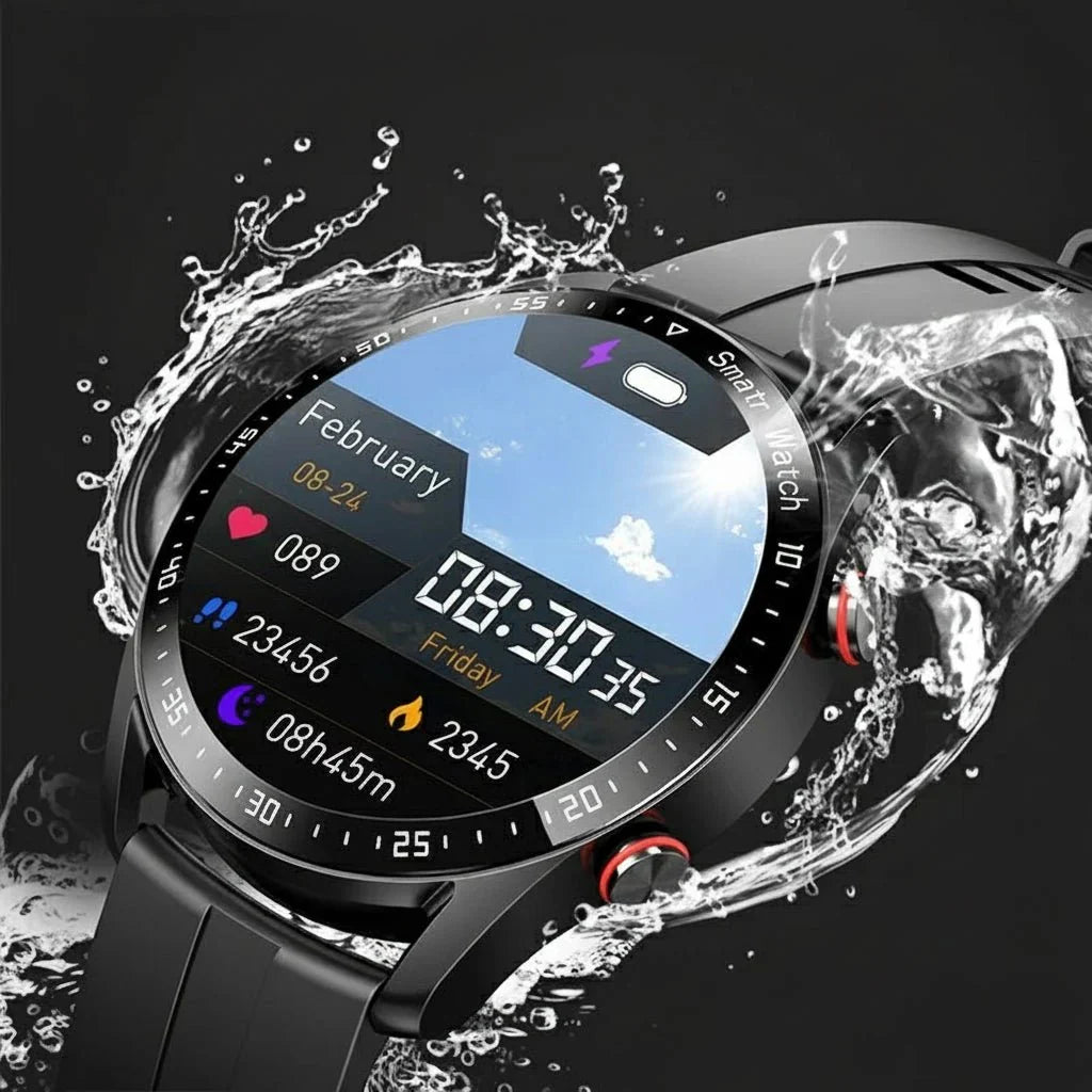 Montre connectée sport homme, suivi d'activité précis, capteurs PPG/ECG, parfaite pour un entraînement optimisé.