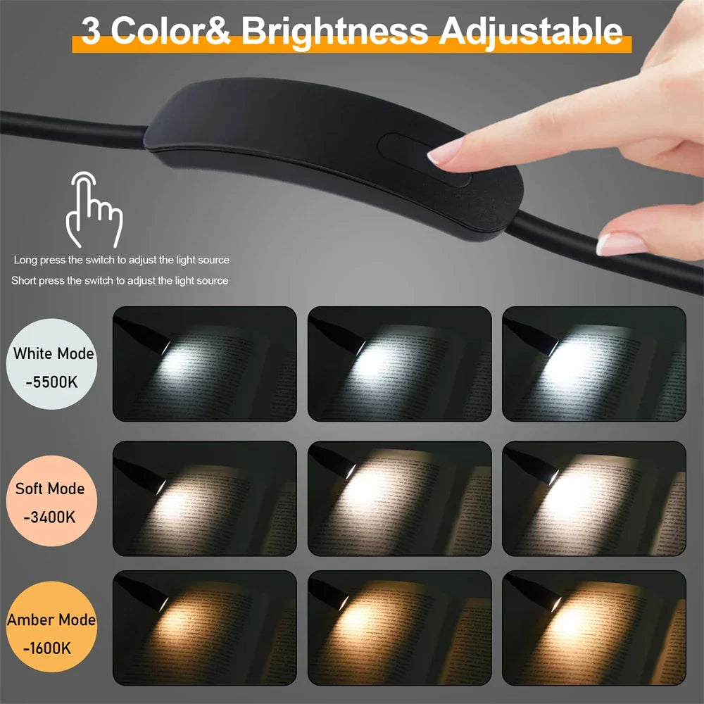 Lampe de cou LED flexible et mains libres, parfaite pour le bricolage, réparation et travaux manuels.
