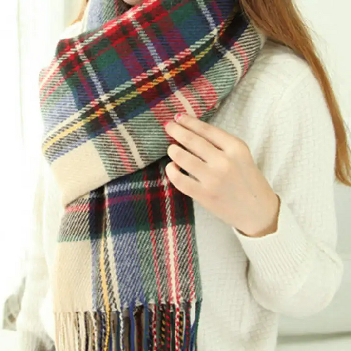 Écharpe féminine de haute qualité, très douce, chic et chaleureuse pour les froides journées d'hiver.