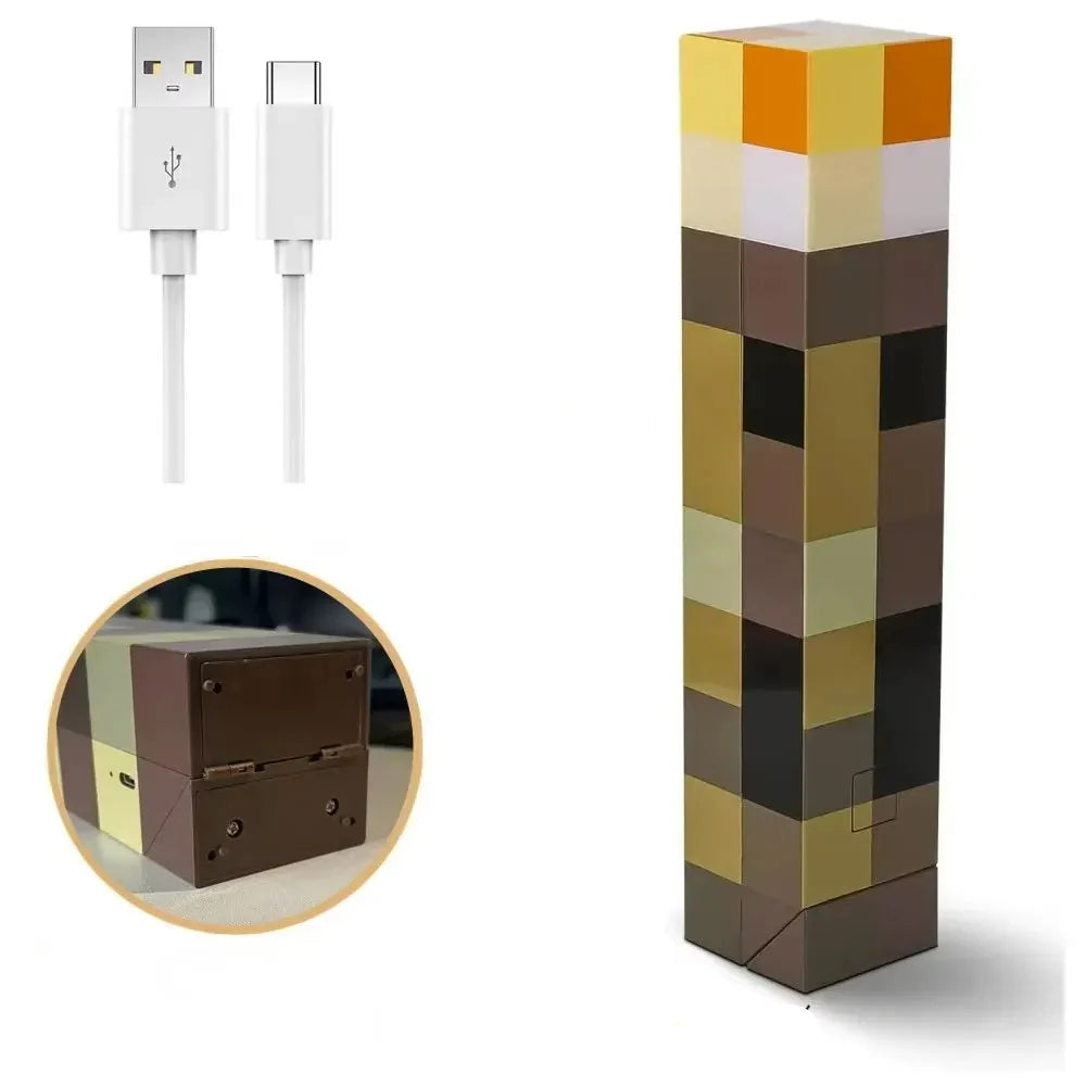 Cadeau enfant : Veilleuse LED Pixel rechargeable. Lampe lumineuse multicolore pour une chambre agréable.