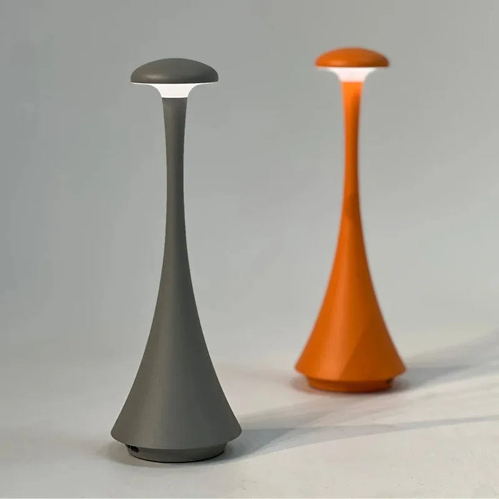 Lampe de table champignon sans fil, rechargeable, parfaite pour éclairage intérieur/extérieur moderne.