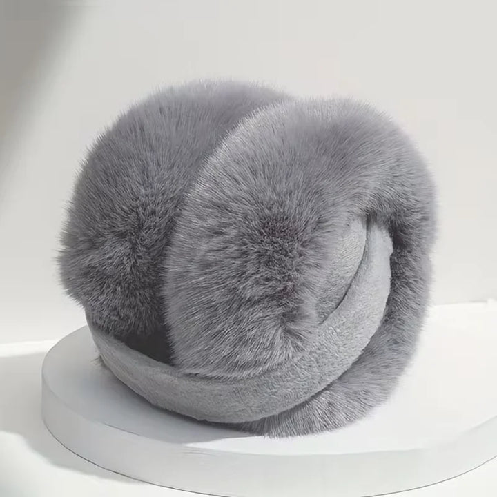 Cache-oreilles femme, protection chaude et confortable contre le froid. Accessoire hiver en peluche douce.