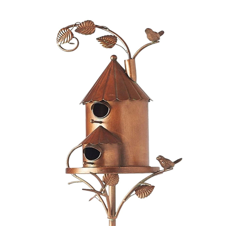 Refuge oiseaux élégant : nichoir en bois pour jardin, ornement extérieur qui apporte charme et nature au jardin.