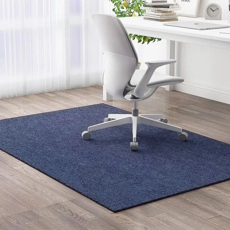 Tapis de protection sol bureau en polyester anti-dérapant, grand format pour chaises de bureau à domicile.
