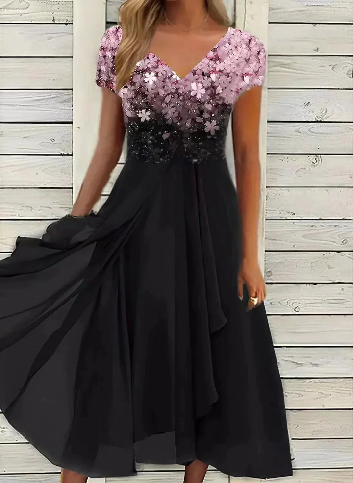 Robe d'été fluide Soraya pour femme, style glamour et aérien, parfaite pour une élégance décontractée.