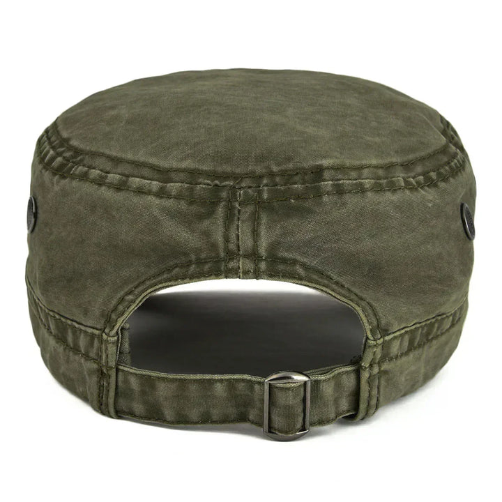 Casquette coton kaki homme, coupe militaire vintage, parfaite pour l'extérieur durable.
