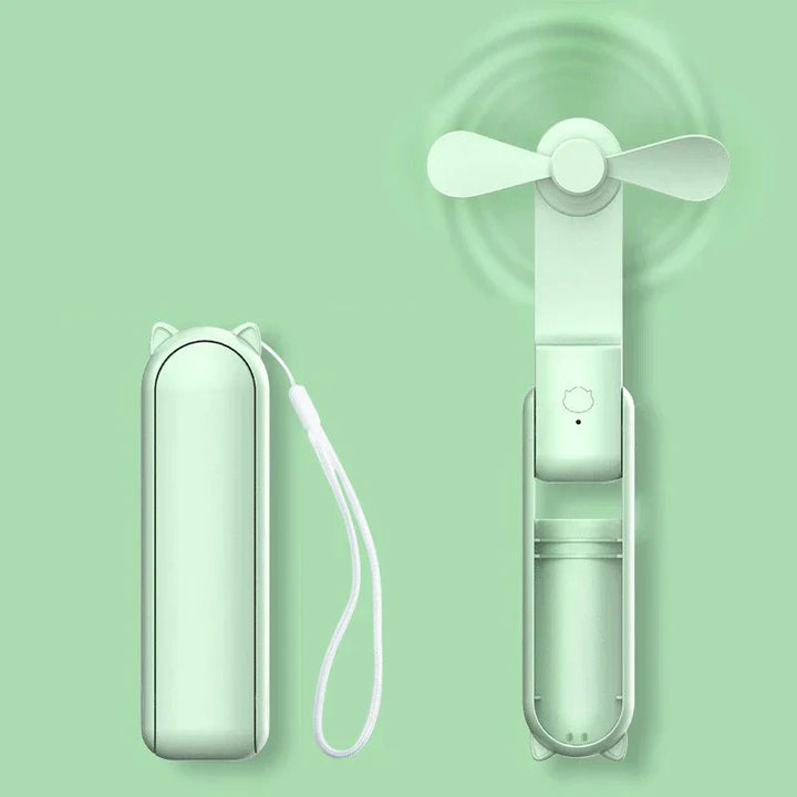 Profitez du rafraîchissement avec ce ventilateur portable USB, 3 vitesses, silencieux, accessoire voyage essentiel.
