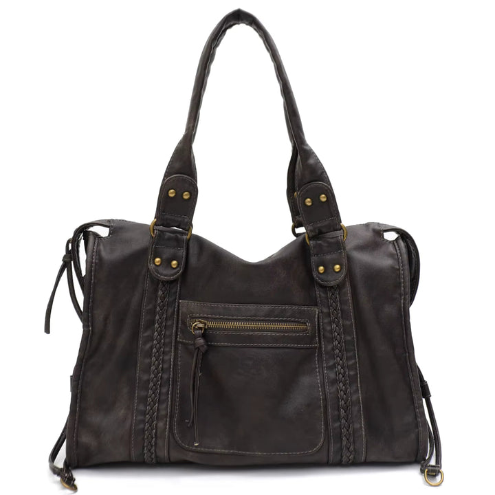 Détail de fermeture élégante sac de cours femme, similicuir, sécurité et style, fonctionnel.