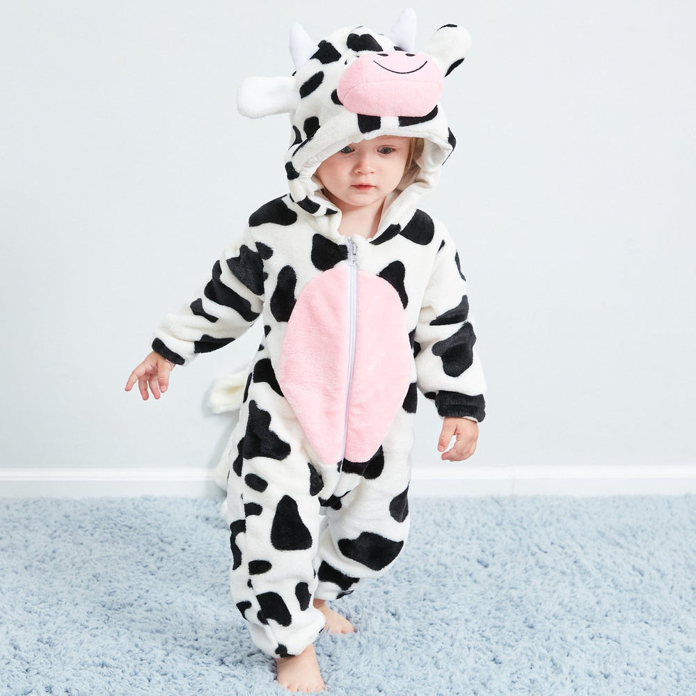 Grenouillère polaire bébé licorne, combinaison déguisement enfant mignonne. Idéale pour l'hiver et le confort.