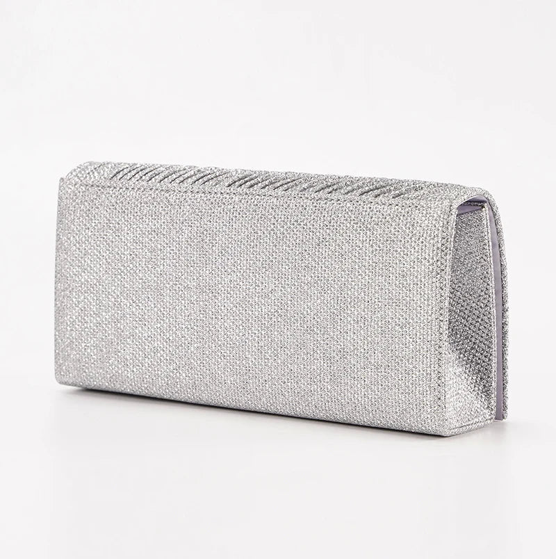Mini sac à main élégant pour femme, avec des paillettes lumineuses pour un look de soirée chic.
