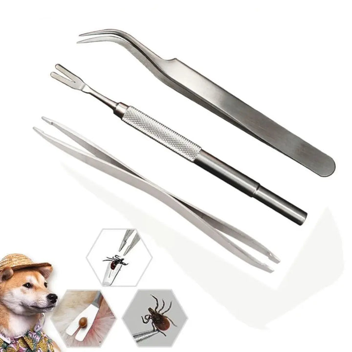Pince anti-tiques ergonomique pour chiens et chats, facile à utiliser, retire les tiques petites et grandes sans douleur.