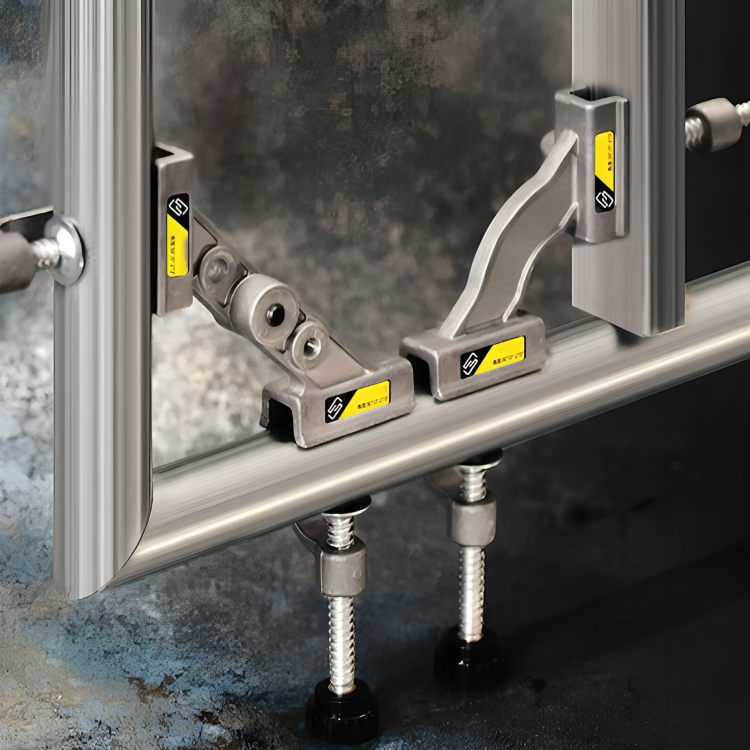 Serre-joint AngleHold™ fixant deux pièces de bois à 90 degrés pour un assemblage précis en menuiserie.