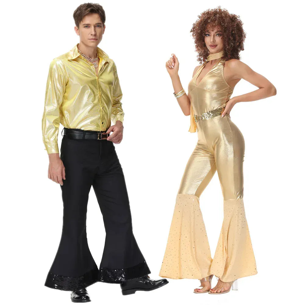 Déguisement années 80 disco rétro pour homme et femme. Idéal fête, soirée à thème, carnaval ou halloween vintage.