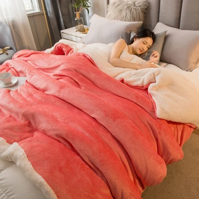 Chambre cosy : housse de couette polaire réversible, créant une atmosphère chaleureuse pour l'hiver.