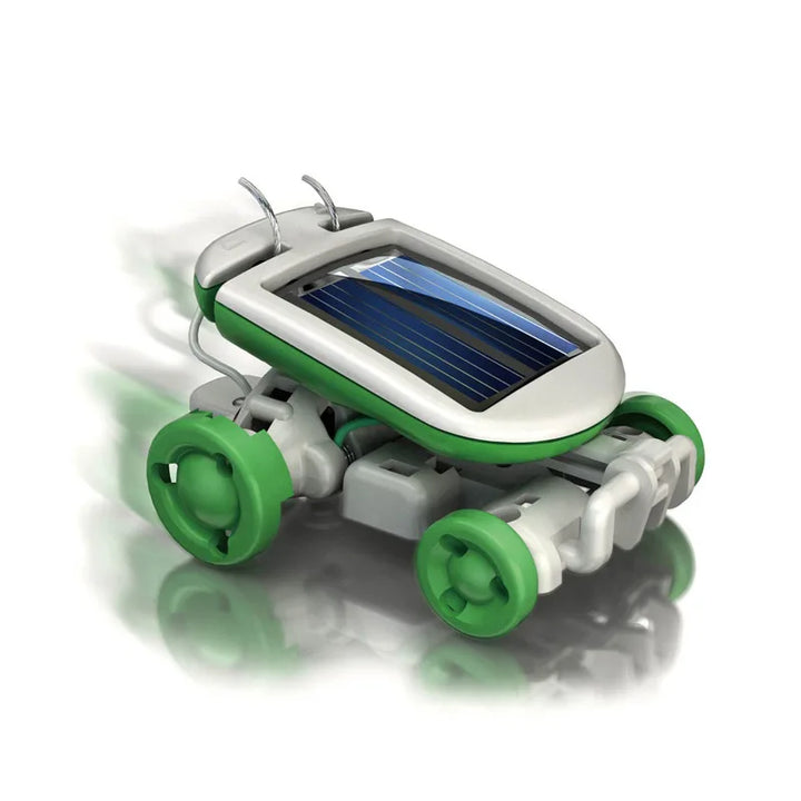 Robot Solaire éducatif 6-en-1 pour enfants, propulsé par l'énergie renouvelable, apprentissage ludique.
