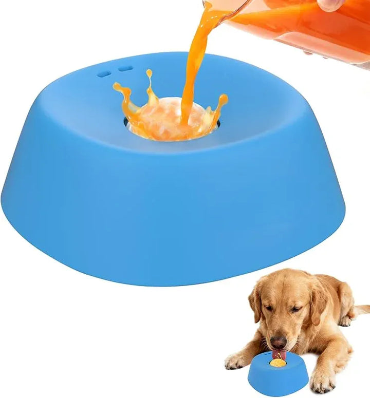 Gamelle multifonction anti-glouton pour chien : jouet de léchage, gestion du stress et aide digestion.