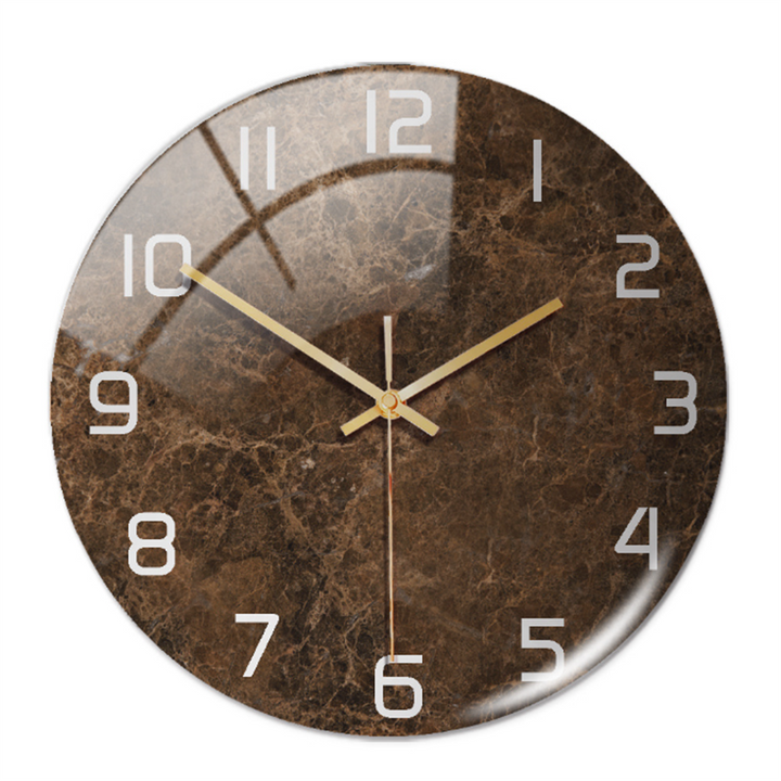 Sublimez votre mur avec cette horloge silencieuse Ø30 cm, effet marbre, design moderne.