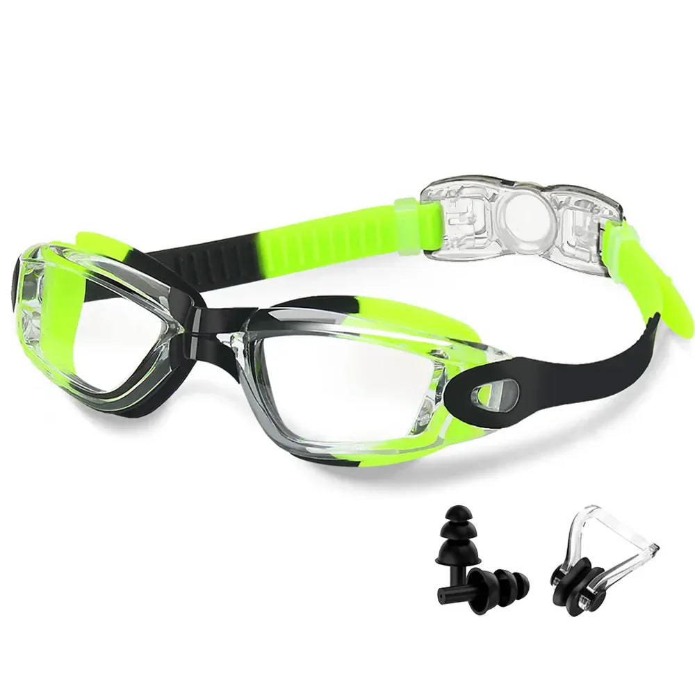 Parfaites pour l'été : lunettes de natation unisexes anti-buée, protection UV pour piscine et mer.