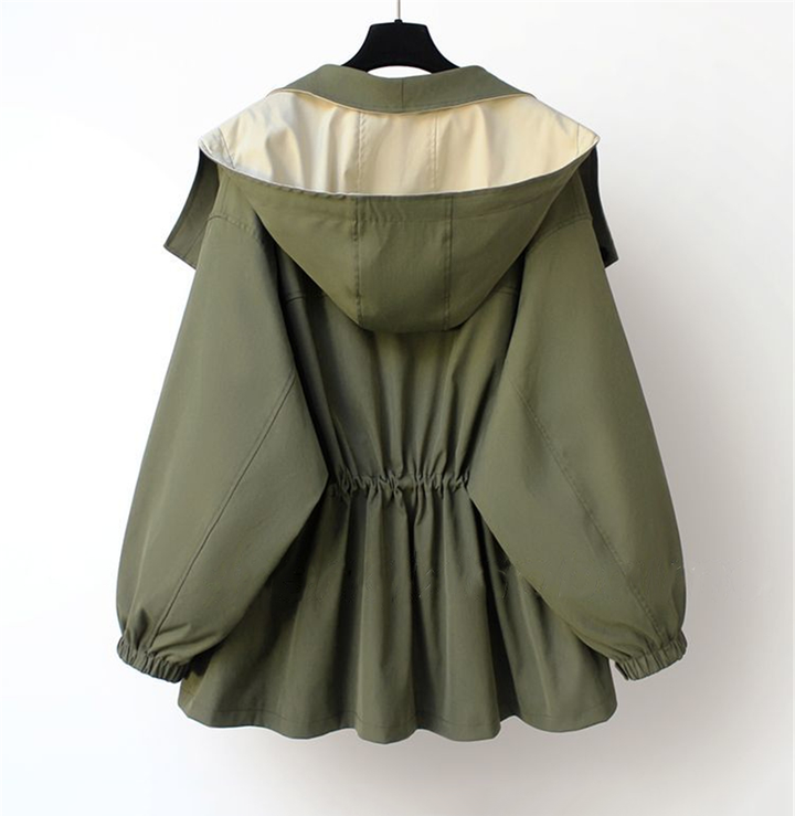 Veste coupe-vent 3-en-1 respirante pour femme. Protection imperméable légère, idéale activités extérieures de printemps.