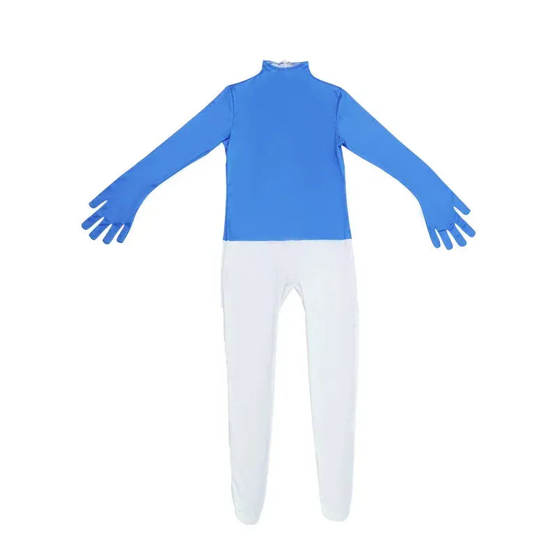 Déguisement Schtroumpf bleu adulte, idéal pour cosplay, soirées à thème, carnaval ou Halloween. Polyester.