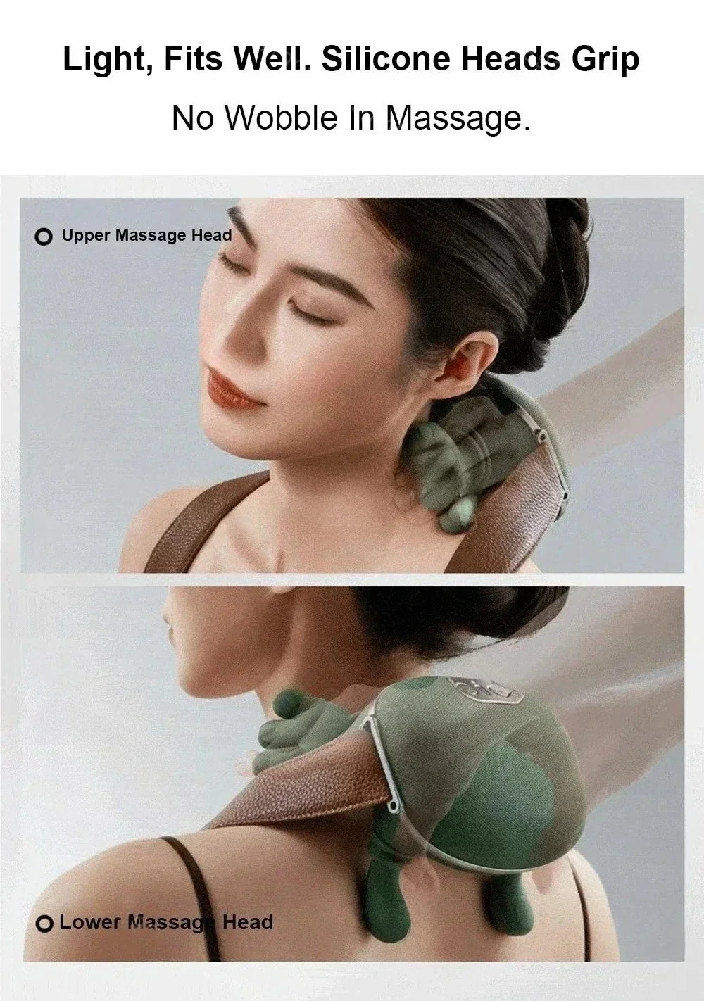 Masseur chauffant portable, soulage efficacement les douleurs du cou et des épaules.