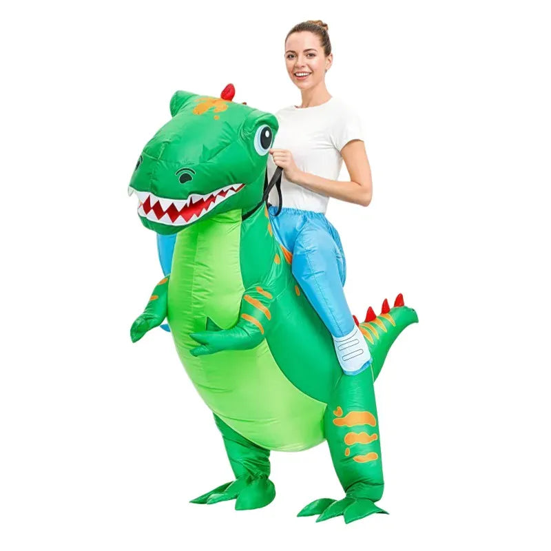 Déguisement gonflable Triceratops original pour adulte/enfant. Idéal pour Halloween, carnaval ou fête à thème dinosaure.
