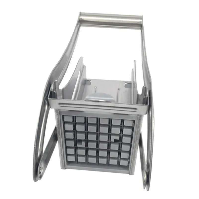 Trancheuse à pommes de terre et légumes polyvalente en inox, idéale pour frites et chips maison, ustensile cuisine.