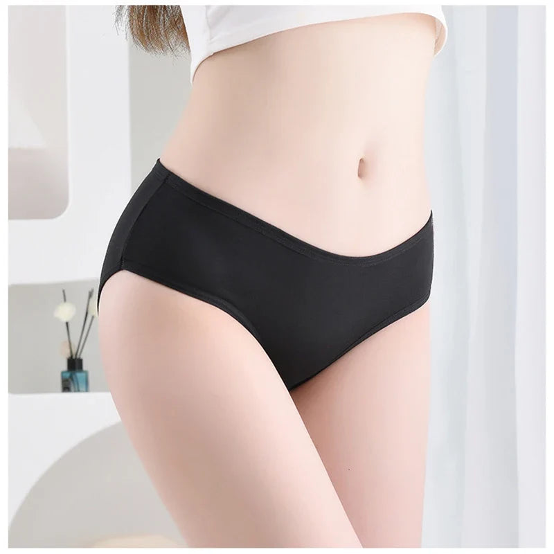 Sous-vêtements femme extensibles, lot de 7 culottes en coton doux, taille moyenne.