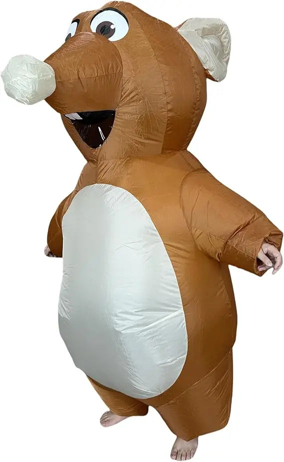 Impactant déguisement gonflable souris adulte, hilarant et mémorable pour attirer les rires lors de toute fête ou événement.