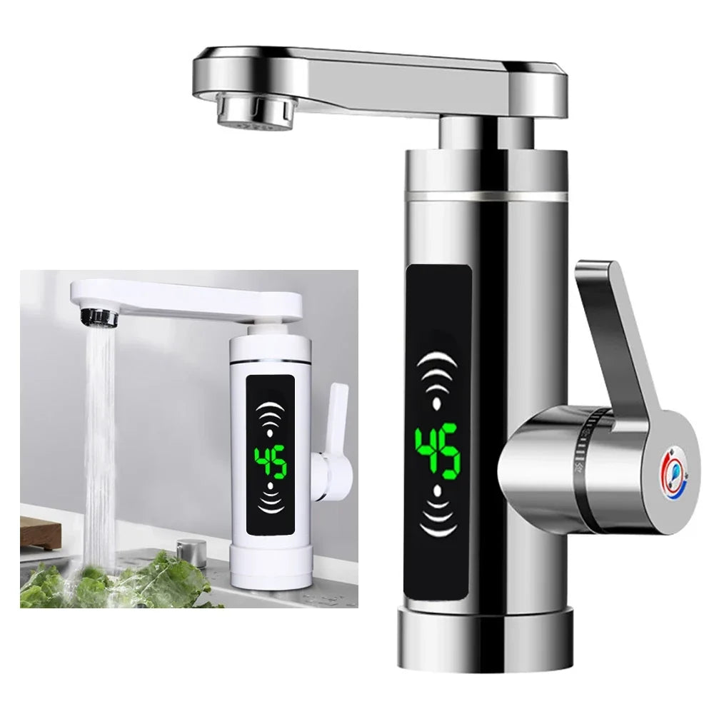 Mitigeur de cuisine numérique pour évier, offre eau chaude instantanée. Robinet moderne et pratique.