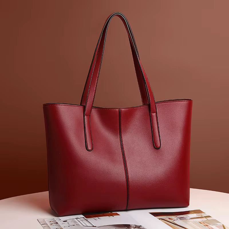 Sac cabas en cuir vegan pour femme, idéal pour le bureau, le shopping ou une sortie élégante.