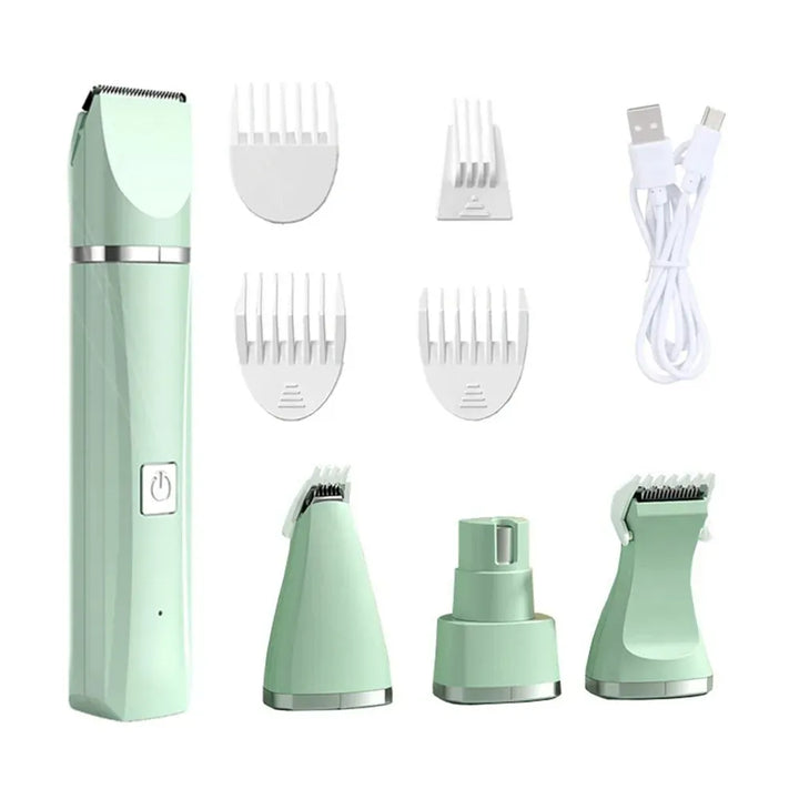 Tondeuse sans fil ergonomique pour toilettage chien/chat. Entretien pelage facile à la maison. Recharge USB-C.