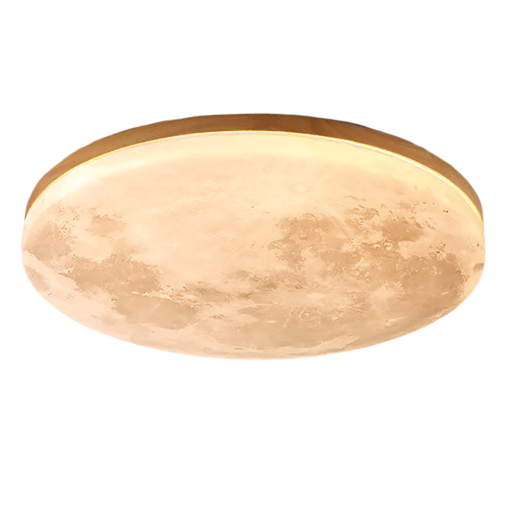 Élégante lampe lune 3D LED, design nordique pour salon, lumière d'ambiance chaleureuse.