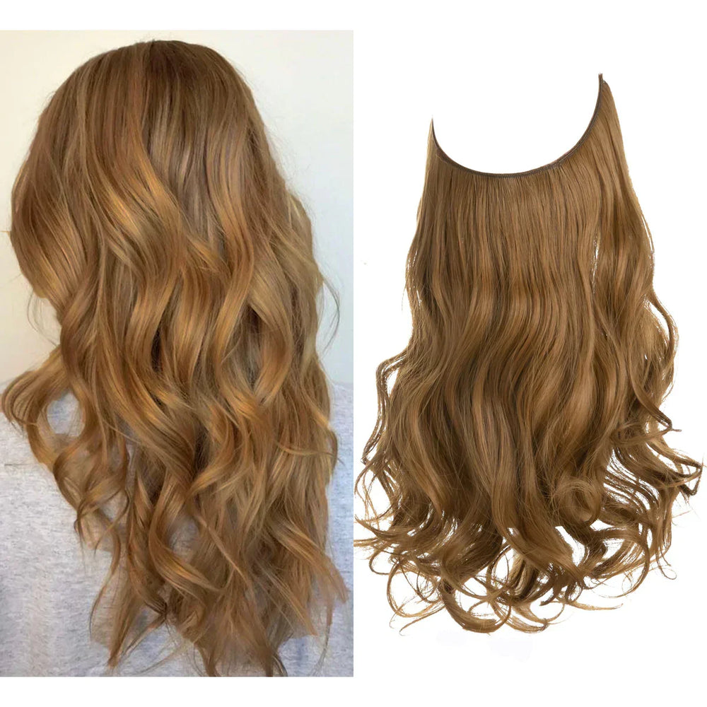 Mèche d'extension cheveux naturels pour femmes, augmentant volume et longueur désirés.