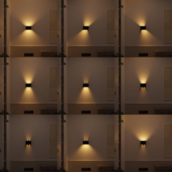 Applique murale LED extérieure réglable, design moderne, éclairage jardin/terrasse étanche.
