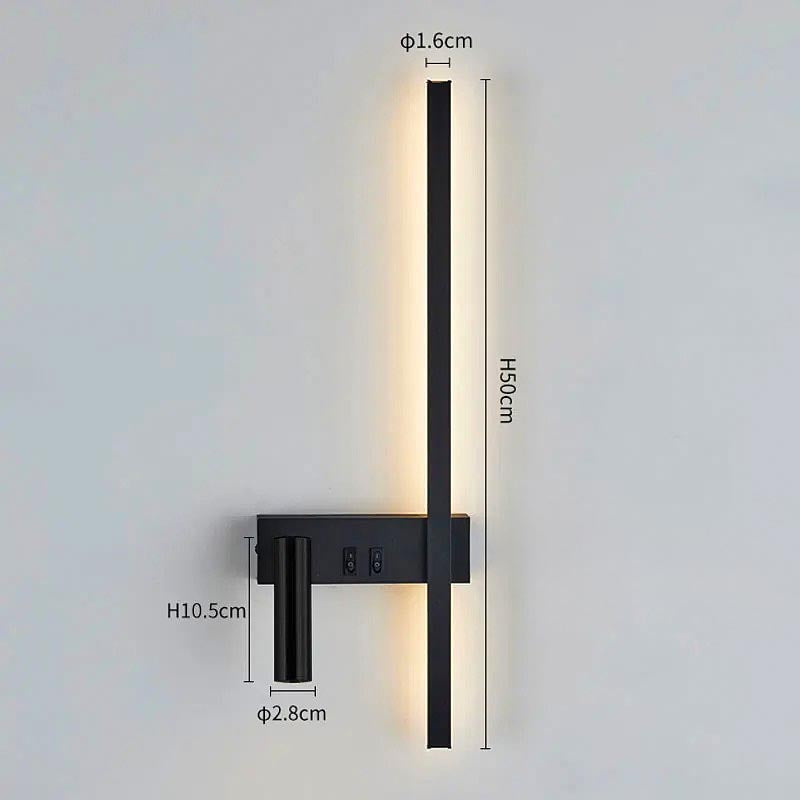 Applique LED design minimaliste, aluminium gris, éclairage intérieur avec spot ajustable pour lecture.