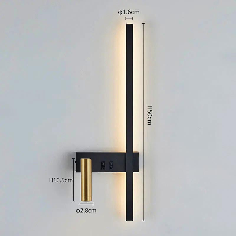 Applique LED ajustable noire, éclairage directionnel pour œuvres d'art, design contemporain pour couloir.
