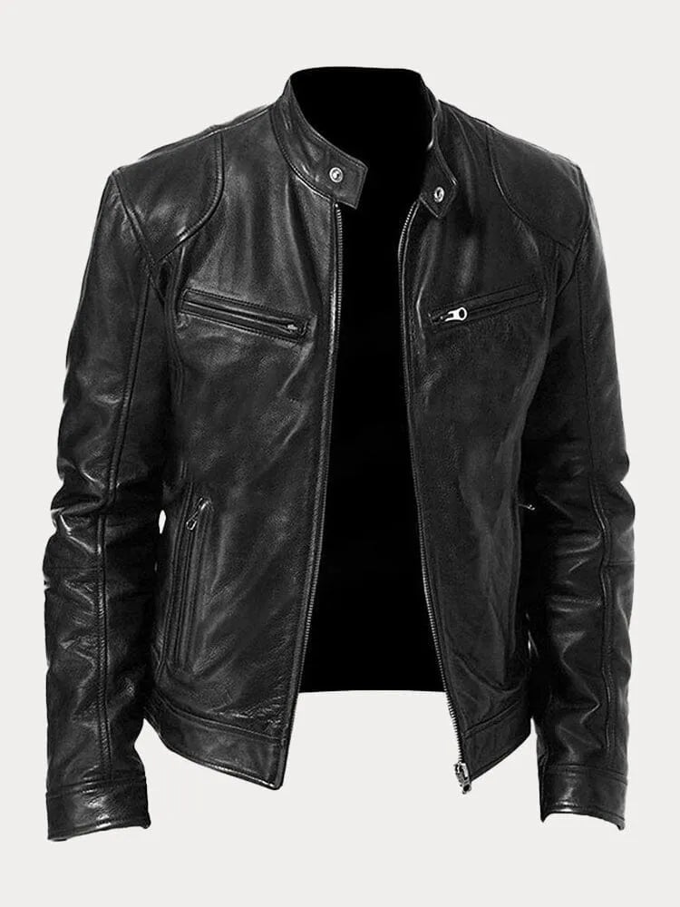 Veste motard femme noire, style moderne et décontracté, élégante pour toutes saisons.