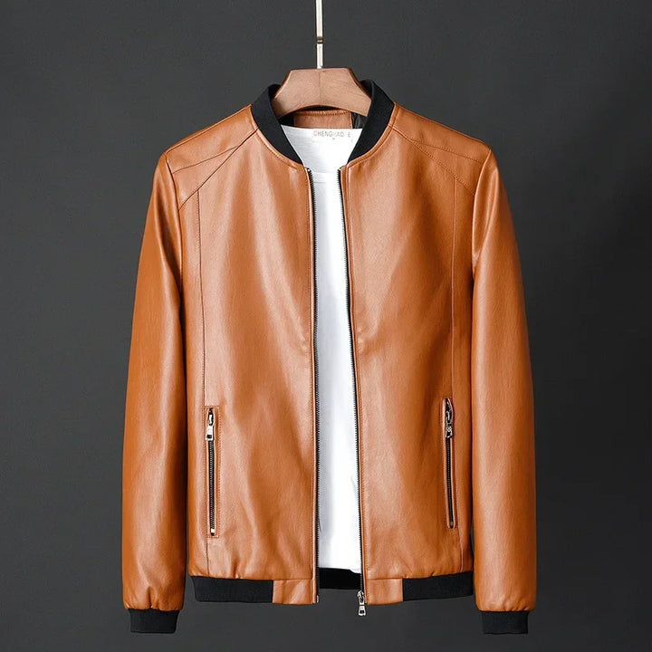 Blouson aviateur homme élégant, style urbain moderne. Veste décontractée pour printemps automne, coupe ajustée.