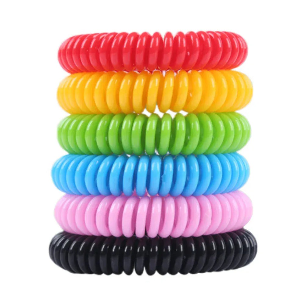 Bracelet anti-moustiques naturel pour enfants, idéal pour jeux d'été, camping et plein air.